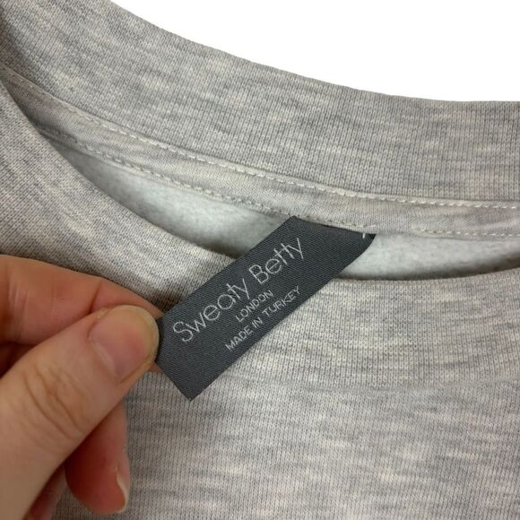 Sweaty Betty Superhero Gray Pullover Crewneck Sweater Women's Large - Picture 4 of 7